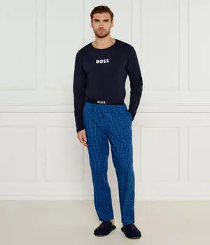 Пижама легкая длинная комплект Regular fit Boss, черный