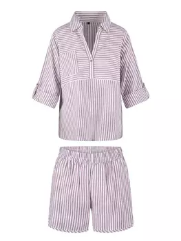 Пижама Linga Dore, цвет soft bordeaux stripe
