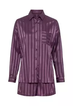 Пижама LSCN by LASCANA Short Pajama Set, темно-фиолетовый