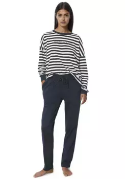 Пижама Marc O'Polo (комплект, 2 шт.), тисненый логотип на груди, синий