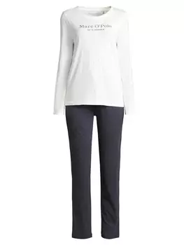 Пижама Marc OPolo Bodywear Mix & Match Organic Cotton, цвет dark navy/white cotton