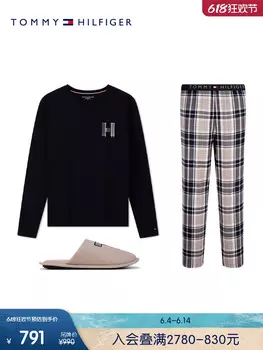 Пижама мужская Tommy Hilfiger с нашивкой, черный / хаки