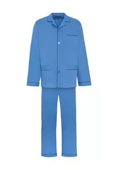 Пижама мужская, воротник с лацканами, планка на пуговицах Dunmore, светло-синий
