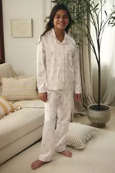 Пижама на пуговицах (6 16 лет) Next, белый