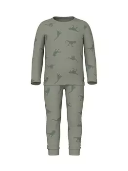 Пижама NAME IT Pajamas, цвет Reed/Dark green