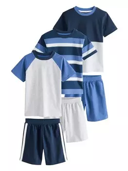 Пижама Next, цвет Blue/marine blue/mottled grey