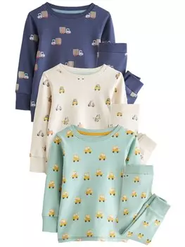 Пижама Next, цвет Cream/Navy/Mint