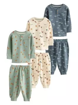 Пижама Next, цвет Light beige/Sapphire/Pastel green