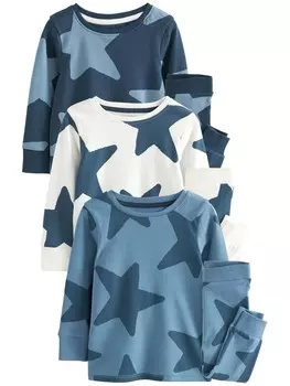 Пижама Next, цвет Navy/Light blue/White