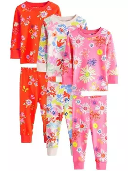 Пижама Next, цвет Pink/Pastel pink/Red