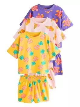 Пижама Next, цвет Yellow/Purple/Rose