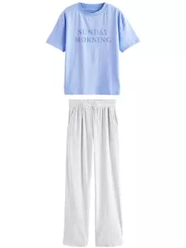 Пижама Next Pajama, цвет blue/white