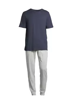 Пижама Ночь и Дом SCHIESSER, цвет Grau / Dunkelblau