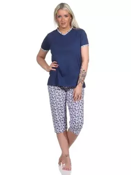 Пижама NORMANN Capri kurze Caprihose, синий