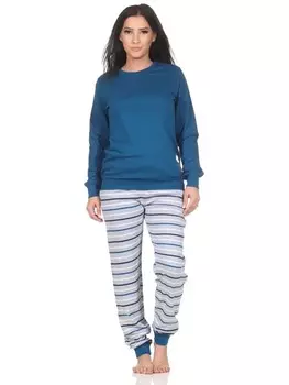 Пижама NORMANN Interlock langarm Bndchen Tiermotiv, бирюзовый