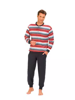 Пижама NORMANN lang Bndchen Streifen, красный