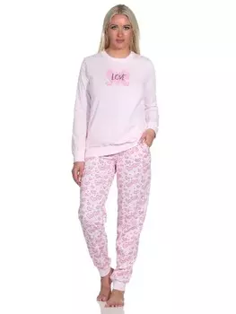 Пижама NORMANN Langarm Bndchen Herz, розовый