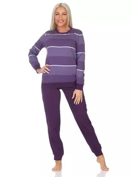 Пижама NORMANN langarm Bndchen Streifen, фиолетовый