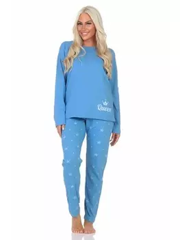 Пижама NORMANN langarm Krone Motiv, синий