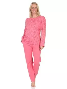 Пижама NORMANN Langarm Minimalprint, цвет beere