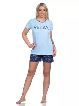 Пижама NORMANN Shorty Casual Look, голубой