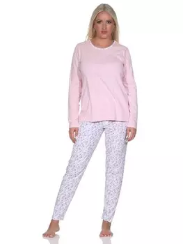 Пижама NORMANN Verspielte langarm floralen Muster, розовый
