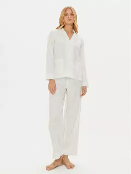 Пижама обычного кроя 2 Pc Garment ILN92366 Lauren Ralph Lauren, экрю