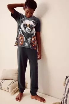 Пижама односпальная из 100% хлопка (3 16 лет) Next, черный