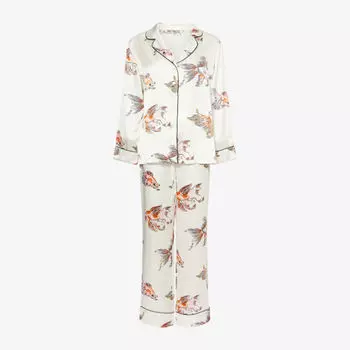 Пижама Olivia Von Halle из шелкового сатина с принтом, мультиколор