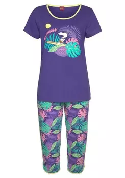 Пижама Peanuts, темно фиолетовый