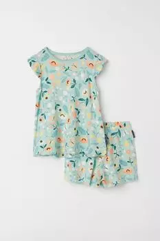 Пижама Polarn o Pyret из органического хлопка с цветочным принтом Polarn O Pyret, синий