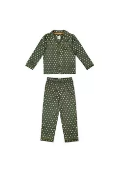 Пижама Polka-Dot Print Set Chelsea Peers, хаки