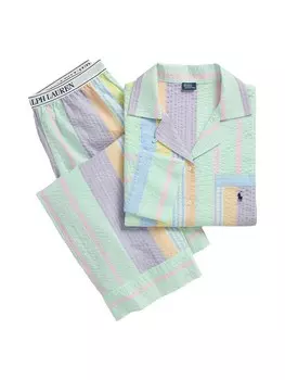Пижама Polo Ralph Lauren Coastal Stripe Seersucker, разноцветный