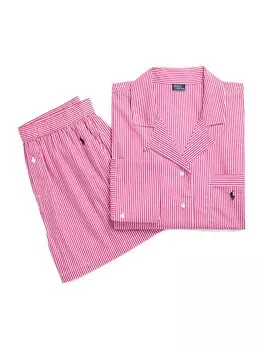 Пижама Polo Ralph Lauren Crop & Boxer Set, розовый