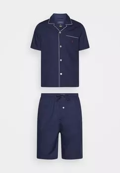 Пижама Polo Ralph Lauren, однотонная темно-синяя.