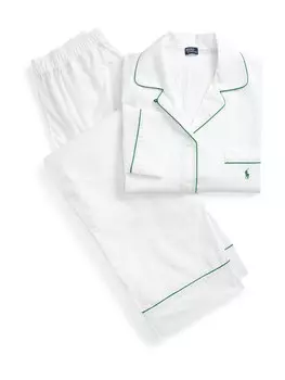 Пижама Polo Ralph Lauren Pajama Madison PJ Set - Summer Soft Seersucker, белый