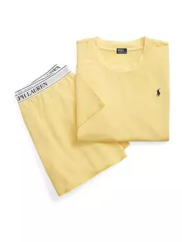 Пижама Polo Ralph Lauren Short Sleeve Shirt & Short Set, желтый