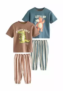 Пижама REGULAR FIT - BEAR STRIPE 2 PACK SET Next, коричневый