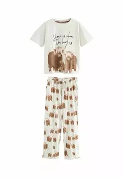 Пижама REGULAR FIT -SHORT SLEEVE SET Next, бежевый
