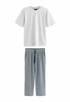 Пижама REGULAR FIT - SUPERSOFT STRIPE SHORT SLEEVE SET - Pyjama set Next, синий