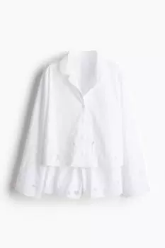 Пижама с английской вышивкой H&M, белый