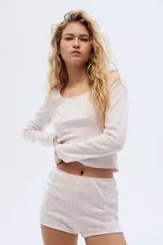 Пижама с ажурным узором H&M, розовый