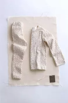 Пижама с цветочным принтом и сумкой ZARA, экрю