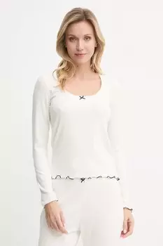 Пижама с длинными рукавами Abercrombie & Fitch, бежевый