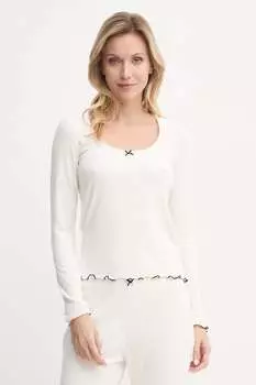 Пижама с длинными рукавами Abercrombie & Fitch, бежевый