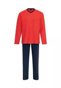 Пижама с длинными рукавами из органического хлопка AMMANN, красный