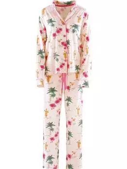 Пижама с игривыми принтами Pj Salvage, розовый