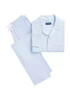 Пижама с кантом из хлопка Polo Ralph Lauren, синий
