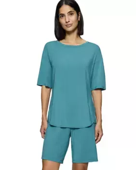 Пижама с коротким рукавом и шортами из ткани TENCEL Modal с кружевными деталями Triumph, бирюзовый