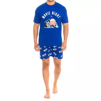 Пижама с короткими рукавами и круглым вырезом 30000 кл Kisses And Love, синий